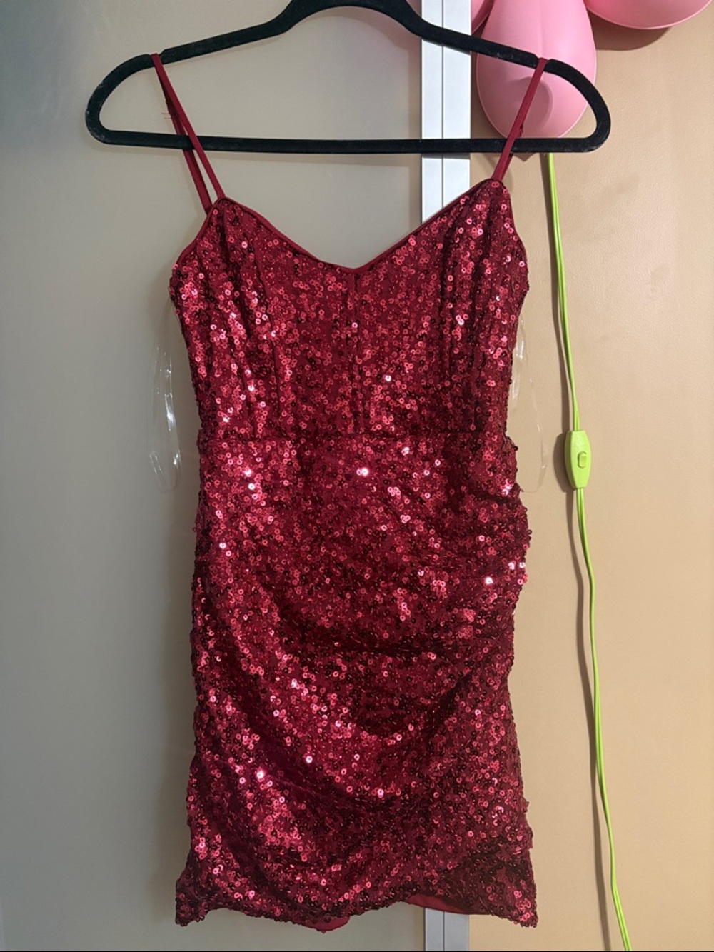BNWT Sparkling Red Sequin Mini Short Dress